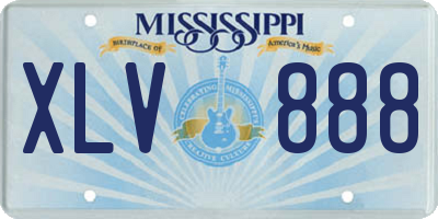 MS license plate XLV888