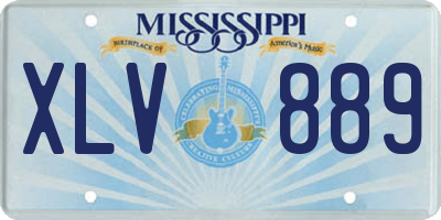 MS license plate XLV889