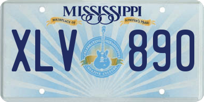 MS license plate XLV890