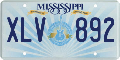 MS license plate XLV892