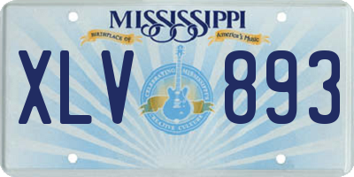 MS license plate XLV893