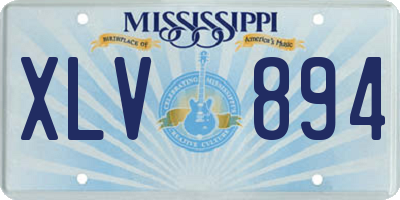MS license plate XLV894