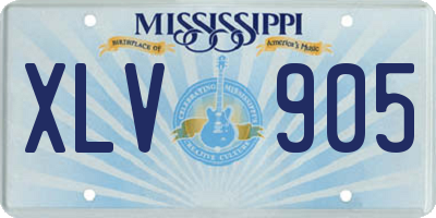 MS license plate XLV905
