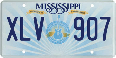 MS license plate XLV907