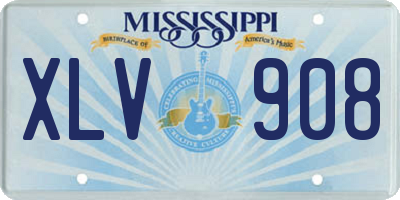 MS license plate XLV908