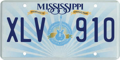 MS license plate XLV910