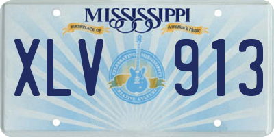 MS license plate XLV913