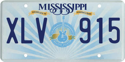MS license plate XLV915