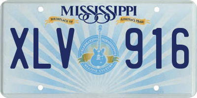 MS license plate XLV916