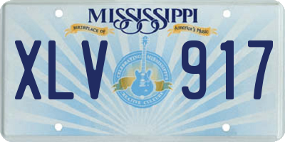 MS license plate XLV917