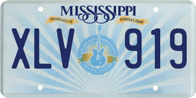 MS license plate XLV919