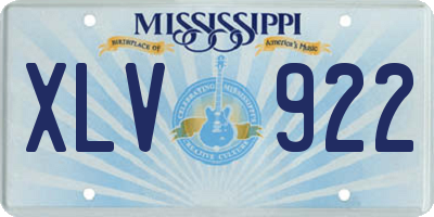 MS license plate XLV922