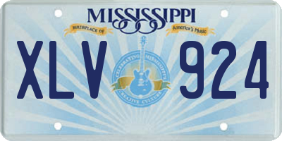 MS license plate XLV924