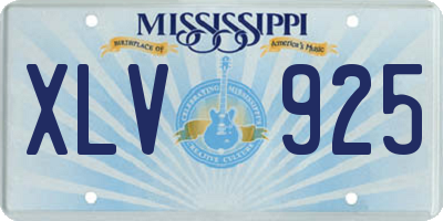 MS license plate XLV925
