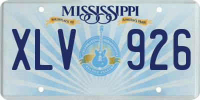 MS license plate XLV926