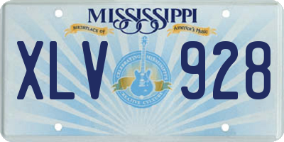 MS license plate XLV928