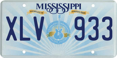 MS license plate XLV933