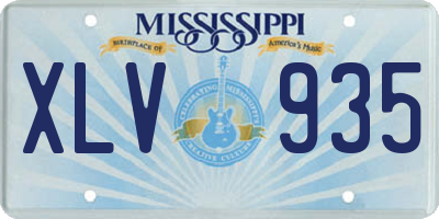 MS license plate XLV935