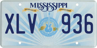 MS license plate XLV936