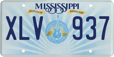 MS license plate XLV937