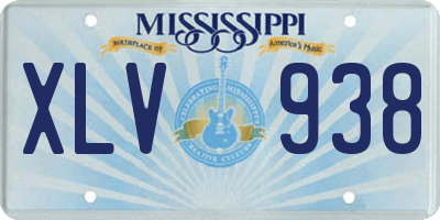 MS license plate XLV938
