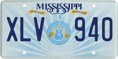 MS license plate XLV940