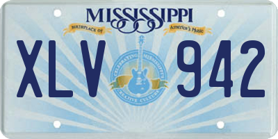 MS license plate XLV942