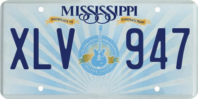 MS license plate XLV947