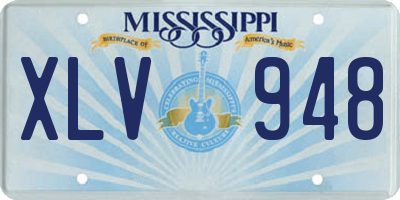 MS license plate XLV948