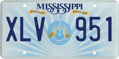 MS license plate XLV951