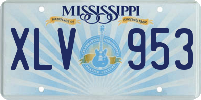 MS license plate XLV953