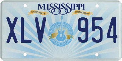 MS license plate XLV954