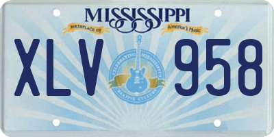 MS license plate XLV958
