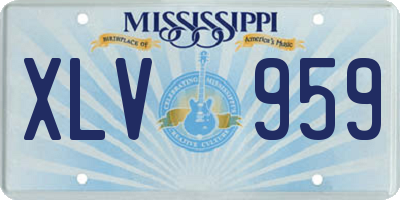 MS license plate XLV959