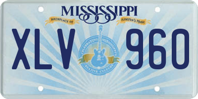 MS license plate XLV960