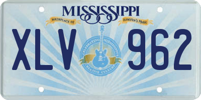 MS license plate XLV962