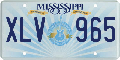 MS license plate XLV965