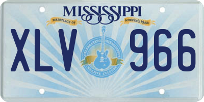 MS license plate XLV966