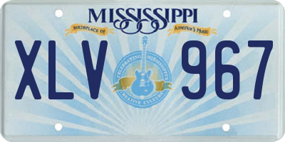 MS license plate XLV967