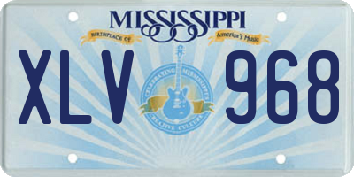 MS license plate XLV968