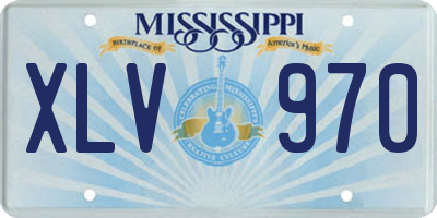 MS license plate XLV970