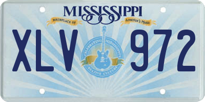 MS license plate XLV972