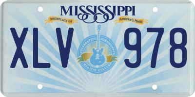 MS license plate XLV978