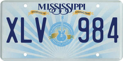 MS license plate XLV984