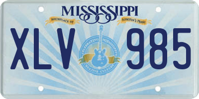 MS license plate XLV985