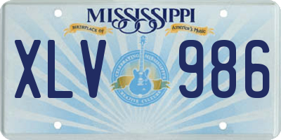 MS license plate XLV986