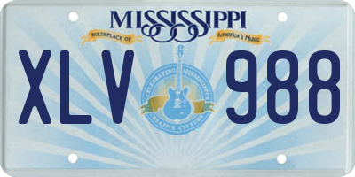 MS license plate XLV988