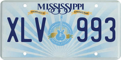 MS license plate XLV993