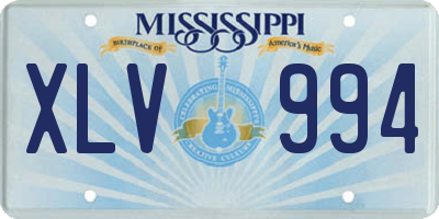 MS license plate XLV994