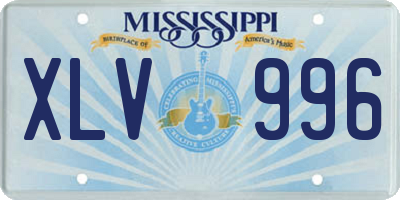 MS license plate XLV996